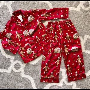 Nick & Nora Sock Monkey Christmas Pajama Set